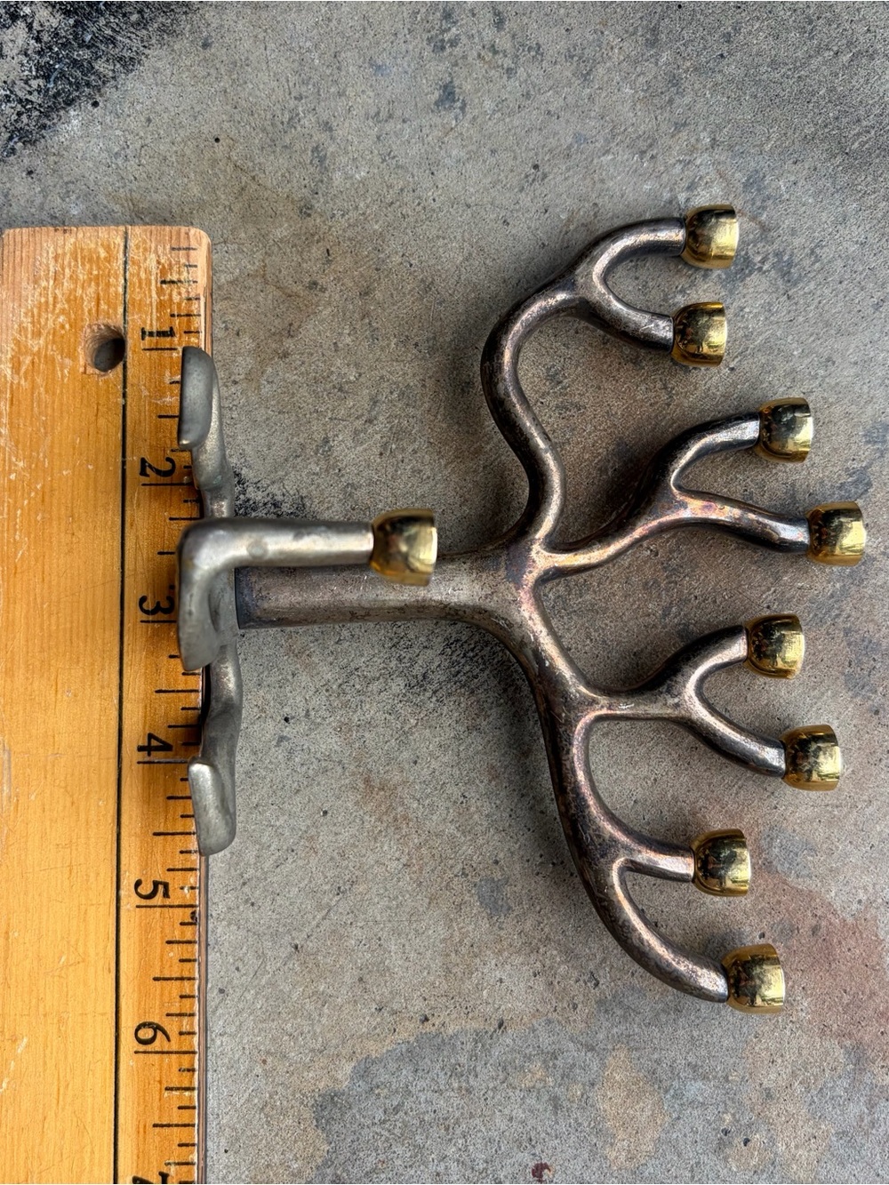 Vintage Sandra Kravitz by Jacob Rosenthal Brass Tree of Life Menorah Judaica - Picture 9 of 10